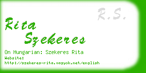 rita szekeres business card